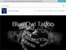 Tablet Screenshot of blueowltattoo.com